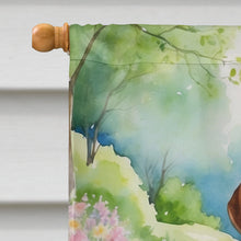 Load image into Gallery viewer, English Foxhound Spring Path House Flag