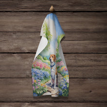Load image into Gallery viewer, English Foxhound Spring Path Kitchen Towel