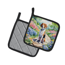Load image into Gallery viewer, English Foxhound Spring Path Pot Holders - Set of 2 Decorative Kitchen Helpers | Made in the USA