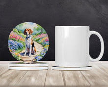 Load image into Gallery viewer, English Foxhound Spring Path Large Sandstone Coasters Pack of 4