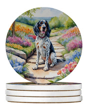 Load image into Gallery viewer, English Setter Spring Path Large Sandstone Coasters Pack of 4