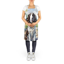 Load image into Gallery viewer, English Springer Spaniel Spring Path Apron – Artist-Designed Kitchen, BBQ &amp; Craft Apron