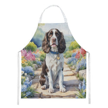 Load image into Gallery viewer, English Springer Spaniel Spring Path Apron – Artist-Designed Kitchen, BBQ &amp; Craft Apron