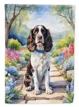 Load image into Gallery viewer, English Springer Spaniel Spring Path House Flag