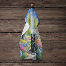 Load image into Gallery viewer, Flat-Coated Retriever Spring Path Kitchen Towel