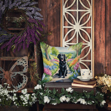 Load image into Gallery viewer, Flat-Coated Retriever Spring Path Throw Pillow