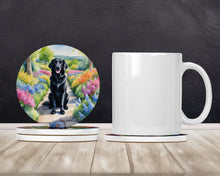 Load image into Gallery viewer, Flat-Coated Retriever Spring Path Large Sandstone Coasters Pack of 4