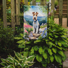 Load image into Gallery viewer, Fox Terrier Spring Path Garden Flag  – Dog-Themed Floral Outdoor Decor