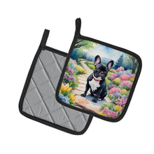 Load image into Gallery viewer, French Bulldog Spring Path Pot Holders - Set of 2 Decorative Kitchen Helpers | Made in the USA
