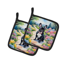Load image into Gallery viewer, French Bulldog Spring Path Pot Holders - Set of 2 Decorative Kitchen Helpers | Made in the USA