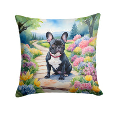 Load image into Gallery viewer, French Bulldog Spring Path Throw Pillow