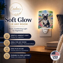 Load image into Gallery viewer, French Bulldog Spring Path Ceramic Night Light Compact, UL-Certified, Ideal for Bedroom, Bathroom, Nursery, Hallway, Kitchen, 6x4x3, Multicolor