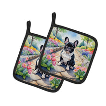 Load image into Gallery viewer, French Bulldog Spring Path Pot Holders - Set of 2 Decorative Kitchen Helpers | Made in the USA