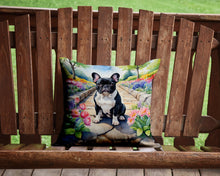 Load image into Gallery viewer, French Bulldog Spring Path Throw Pillow - 14x14 Decorative Pillow – Art for Your Home &amp; Patio