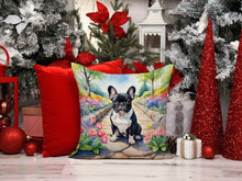 Load image into Gallery viewer, French Bulldog Spring Path Throw Pillow - 14x14 Decorative Pillow – Art for Your Home &amp; Patio