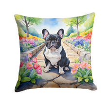 Load image into Gallery viewer, French Bulldog Spring Path Throw Pillow - 14x14 Decorative Pillow – Art for Your Home &amp; Patio