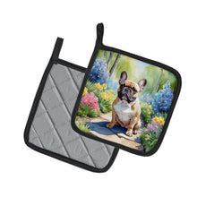 Load image into Gallery viewer, French Bulldog Spring Path Pot Holders - Set of 2 Decorative Kitchen Helpers | Made in the USA