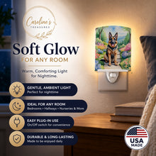 Load image into Gallery viewer, German Shepherd Spring Path Ceramic Night Light Compact, UL-Certified, Ideal for Bedroom, Bathroom, Nursery, Hallway, Kitchen, 6x4x3, Multicolor