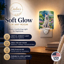 Load image into Gallery viewer, German Shepherd Spring Path Ceramic Night Light Compact, UL-Certified, Ideal for Bedroom, Bathroom, Nursery, Hallway, Kitchen, 6x4x3, Multicolor