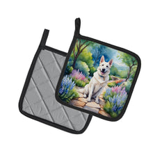 Load image into Gallery viewer, German Shepherd Spring Path Pot Holders - Set of 2 Decorative Kitchen Helpers | Made in the USA