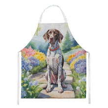 Load image into Gallery viewer, German Shorthaired Pointer Spring Path Apron – Artist-Designed Kitchen, BBQ &amp; Craft Apron