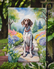 Load image into Gallery viewer, German Shorthaired Pointer Spring Path Garden Flag  – Dog-Themed Floral Outdoor Decor