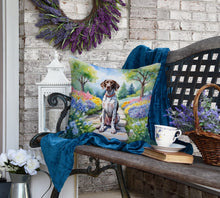 Load image into Gallery viewer, German Shorthaired Pointer Spring Path Throw Pillow