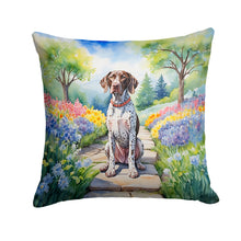 Load image into Gallery viewer, German Shorthaired Pointer Spring Path Throw Pillow