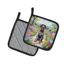 Load image into Gallery viewer, German Wirehaired Pointer Spring Path Pot Holders - Set of 2 Decorative Kitchen Helpers | Made in the USA