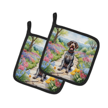 Load image into Gallery viewer, German Wirehaired Pointer Spring Path Pot Holders - Set of 2 Decorative Kitchen Helpers | Made in the USA