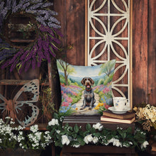 Load image into Gallery viewer, German Wirehaired Pointer Spring Path Throw Pillow