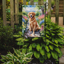 Load image into Gallery viewer, Golden Retriever Spring Path Garden Flag  – Dog-Themed Floral Outdoor Decor
