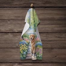 Load image into Gallery viewer, Golden Retriever Spring Path Kitchen Towel
