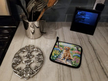 Load image into Gallery viewer, Golden Retriever Spring Path Pot Holders - Set of 2 Decorative Kitchen Helpers | Made in the USA