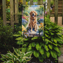 Load image into Gallery viewer, Golden Retriever Spring Path Garden Flag  – Dog-Themed Floral Outdoor Decor