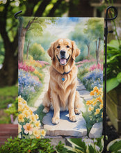 Load image into Gallery viewer, Golden Retriever Spring Path Garden Flag  – Dog-Themed Floral Outdoor Decor