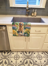 Load image into Gallery viewer, Golden Retriever Spring Path Kitchen Towel