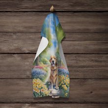 Load image into Gallery viewer, Golden Retriever Spring Path Kitchen Towel