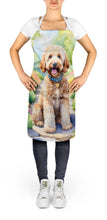Load image into Gallery viewer, Goldendoodle Spring Path Apron – Artist-Designed Kitchen, BBQ &amp; Craft Apron