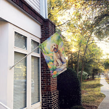 Load image into Gallery viewer, Goldendoodle Spring Path House Flag