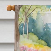 Load image into Gallery viewer, Gordon Setter Spring Path House Flag