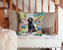 Load image into Gallery viewer, Gordon Setter Spring Path Throw Pillow - 14x14 Decorative Pillow – Art for Your Home &amp; Patio