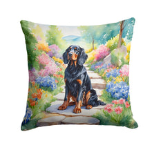 Load image into Gallery viewer, Gordon Setter Spring Path Throw Pillow - 14x14 Decorative Pillow – Art for Your Home &amp; Patio