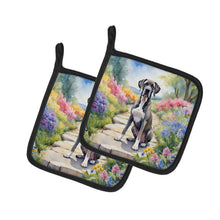 Load image into Gallery viewer, Great Dane Spring Path Pot Holders - Set of 2 Decorative Kitchen Helpers | Made in the USA