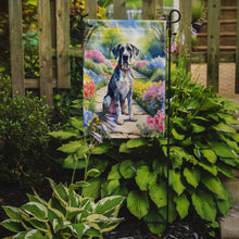 Load image into Gallery viewer, Great Dane Spring Path Garden Flag  – Dog-Themed Floral Outdoor Decor