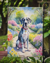 Load image into Gallery viewer, Great Dane Spring Path Garden Flag  – Dog-Themed Floral Outdoor Decor