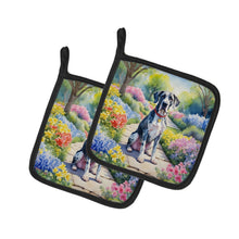 Load image into Gallery viewer, Great Dane Spring Path Pot Holders - Set of 2 Decorative Kitchen Helpers | Made in the USA