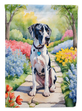 Load image into Gallery viewer, Great Dane Spring Path Garden Flag  – Dog-Themed Floral Outdoor Decor