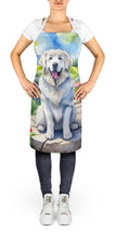 Load image into Gallery viewer, Great Pyrenees Spring Path Apron – Artist-Designed Kitchen, BBQ &amp; Craft Apron