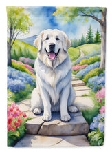 Load image into Gallery viewer, Great Pyrenees Spring Path House Flag